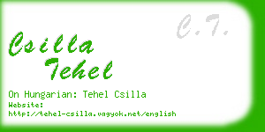 csilla tehel business card